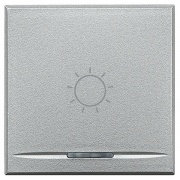 Axolute Клавиши с символами для системы автоматизации для 1 функции - 2 модуля, Лампочка, цвет алюми