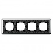 Рамка 4-ая Gira ClassiX Art Хром/Черный