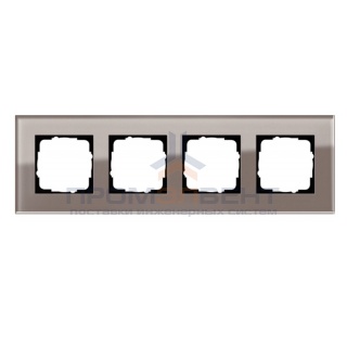 Рамка 4-ая Gira Esprit Дымчатое стекло
