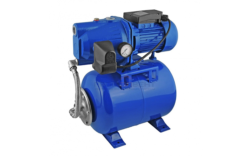 Насосная станция UNIPUMP AUTO JET 80L - 0,6 кВт (24 л, однофазный, Hmax 38 м, Qmax 50 л/мин)