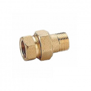 Сгон прямой Giacomini R18 - 1"1/4 (ВР/НР, для стальной трубы, цвет латунь)