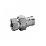 Сгон прямой Giacomini R18 - 1/2" (ВР/НР, для стальной трубы, хромированный)