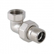 Сгон разъемный угловой VALTEC VTr.098 - 1"1/4 (резьба внутренняя/наружная, латунь никелированная)