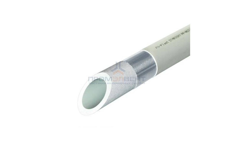 Труба полипропиленовая FV-Plast STABIOXY - 20 x 2,8 (PP-RCT/Al/P-RCT, PN10, штанга 4м, цвет серый)