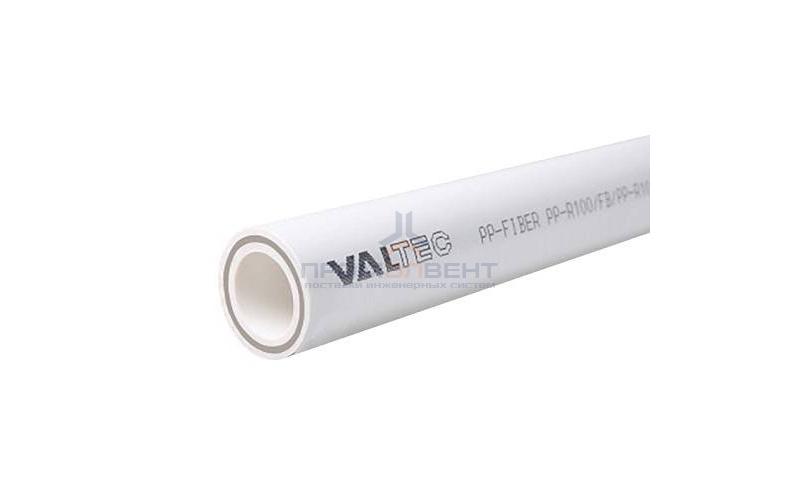 Труба полипропиленовая армированная стекловолокном VALTEC PP-FIBER - 25x4.2 (PN25, штанга 4 м.)