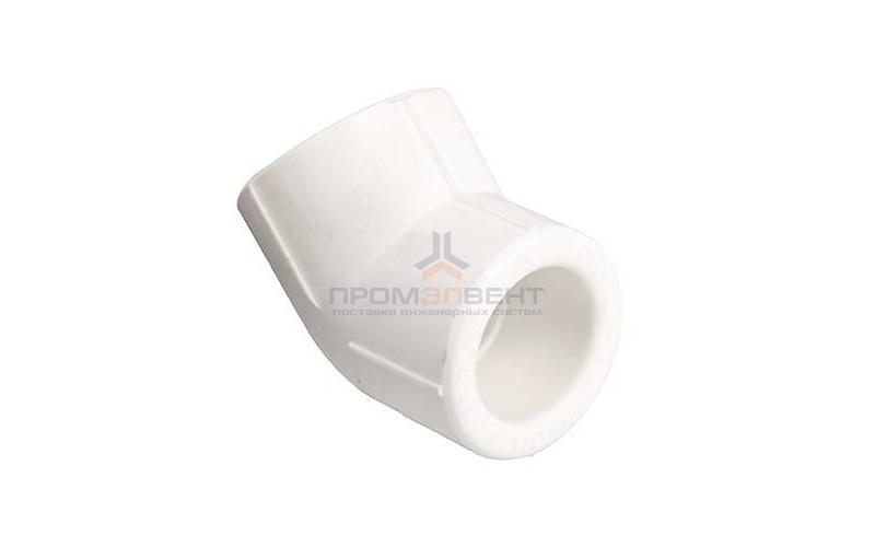 Отвод 45° VALTEC VTp.759 - 40 (для полипропиленовых труб под пайку, цвет белый)