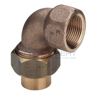 Отвод 90° разъемный Viega R4 94096G - 22 x 1" (пайка, для медных труб)