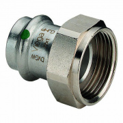 Переход на накидную гайку Viega Sanpress Inox 2363 - 15 x 3/4" (нержавеющая сталь)