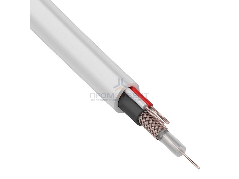 Кабель видеонаблюдения КВК-В 2х0,35мм  [бухта 200м]