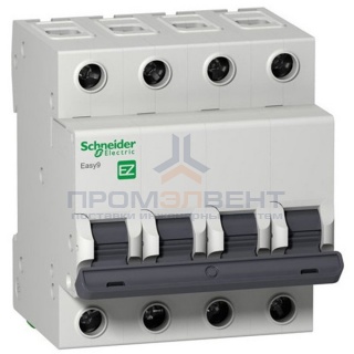 Автоматический выключатель Schneider Electric EASY 9 4П 25А С 4,5кА 400В (автомат)