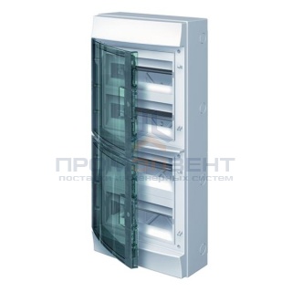 Влагозащищенный настенный бокс ABB Mistral65 48М прозрачная дверь без клеммного блока